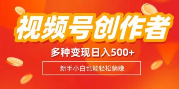 视频号创作者计划，多种变现方式，日入500+【内附1080g视频素材】-木白网创