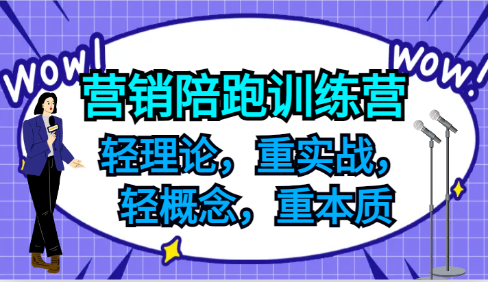 营销陪跑训练营，轻理论，重实战，轻概念，重本质，适合中小企业和初创企业的老板-木白网创