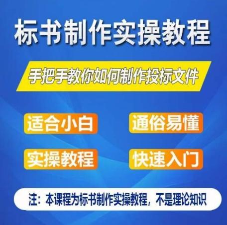 标书制作实操教程，手把手教你如何制作授标文件，零基础一周学会制作标书-木白网创