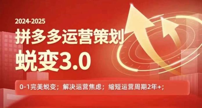 2024-2025拼多多运营策略蜕变3.0，0~1完美蜕变，解决信息焦虑-木白网创