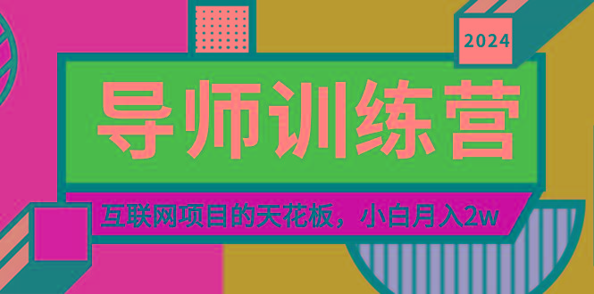 《导师训练营》精准粉丝引流的天花板，小白月入2w-木白网创