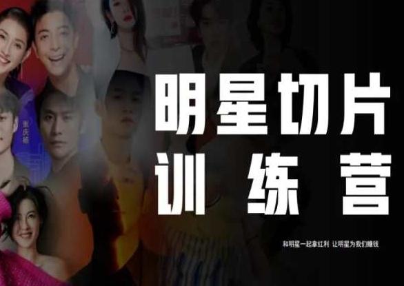 王子·明星切片线上训练营（2023），和明星一起拿红利，让明星为我们赚钱-木白网创