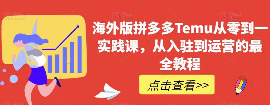 海外版拼多多Temu从零到一实践课，从入驻到运营的最全教程-木白网创