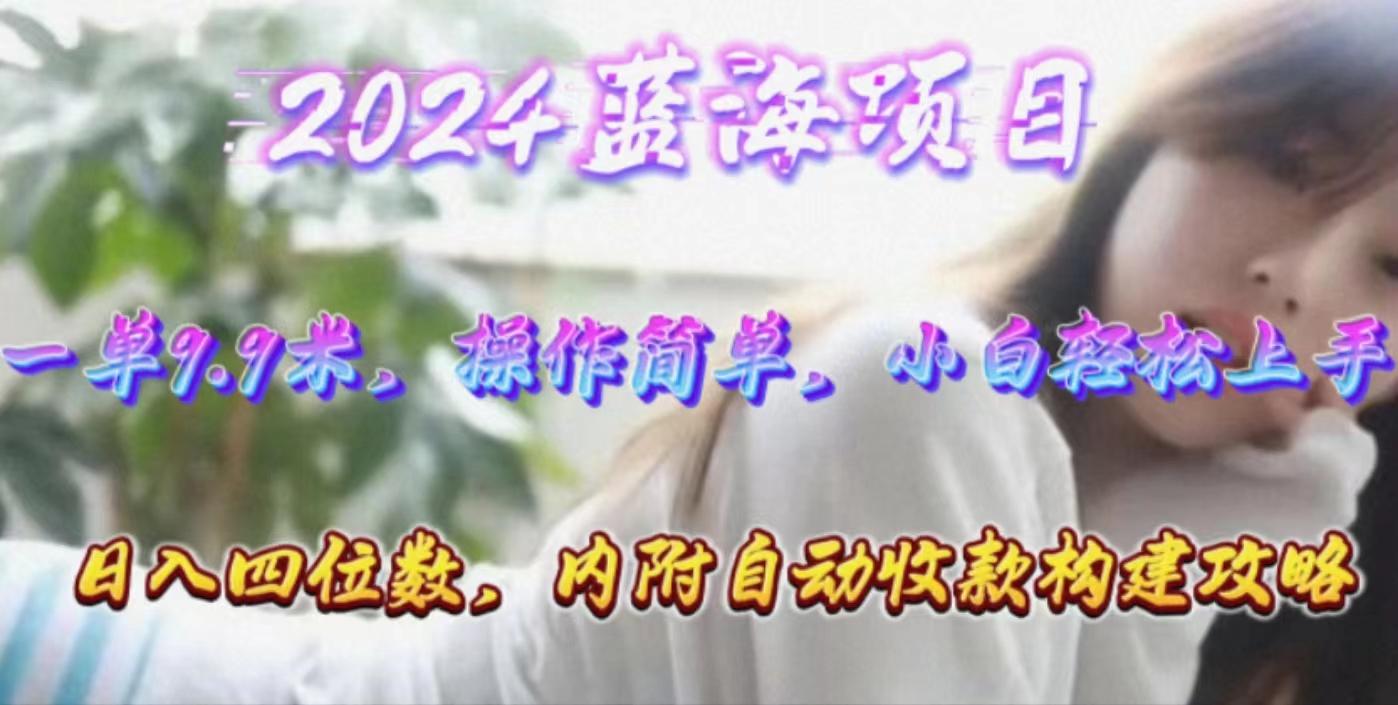年轻群体的蓝海市场，1单9.9元，操作简单，小白轻松上手，日入四位数-木白网创