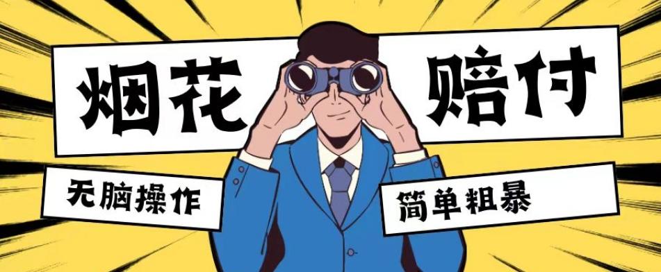 最新蓝海玩法，烟花爆竹赔付，单订单赔付200-500无脑操作【仅揭秘】-木白网创