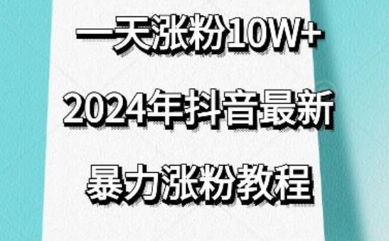 抖音最新暴力涨粉教程，视频去重，一天涨粉10w+，效果太暴力了，刷新你们的认知【揭秘】-木白网创
