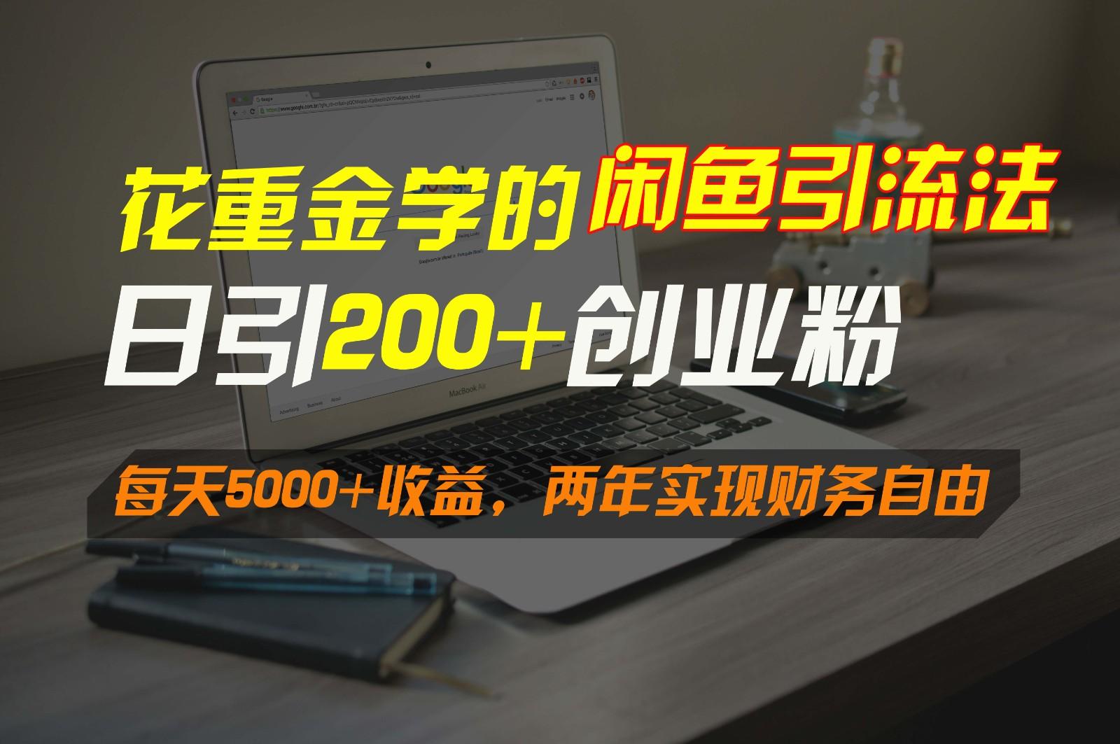 花重金学的闲鱼引流法，日引流300+创业粉，每天5000+收益，两年实现财务自由-木白网创