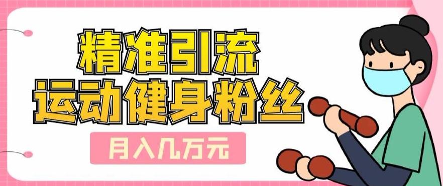 精准引流运动健身粉丝，轻松月入几万-木白网创