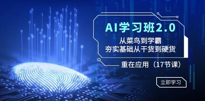 AI学习班2.0：从菜鸟到学霸，夯实基础从干货到硬货，重在应用(17节课)-木白网创