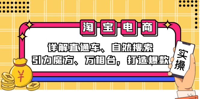 2024淘宝电商课程：详解直通车、自然搜索、引力魔方、万相台，打造爆款-木白网创