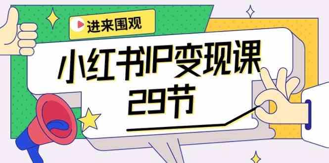小红书IP变现课：开店/定位/IP变现/直播带货/爆款打造/涨价秘诀/等等/29节-木白网创