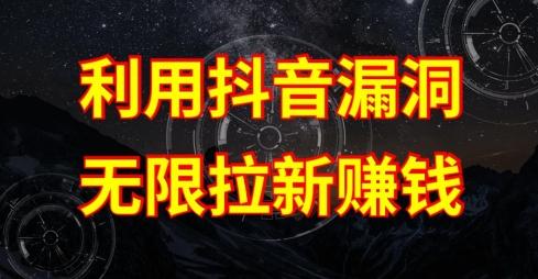 利用抖音链接漏洞，无限拉新赚钱【漏洞原理+操作流程】【揭秘】-木白网创