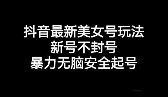 抖音最新美女号玩法，新号不封号，暴力无脑安全起号【揭秘】-木白网创