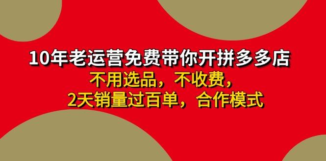 拼多多-合作开店日入4000+两天销量过百单，无学费、老运营教操作、小白…-木白网创