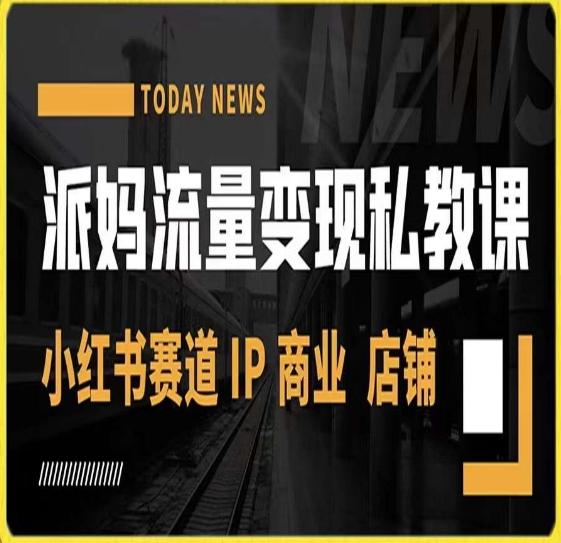 派妈流量变现私教课，小红书赛道IP  商业  店铺 -木白网创