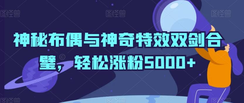 神秘布偶与神奇特效双剑合璧，轻松涨粉5000+【揭秘】-木白网创