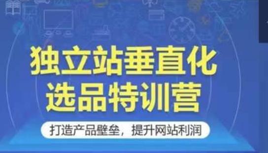 独立站垂直化选品特训营，打造产品壁垒，提升网站利润-木白网创