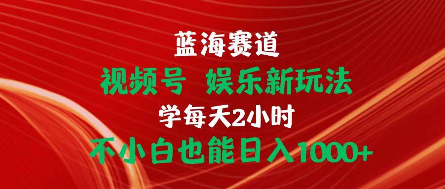 蓝海赛道视频号 娱乐新玩法每天2小时小白也能日入1000+-木白网创