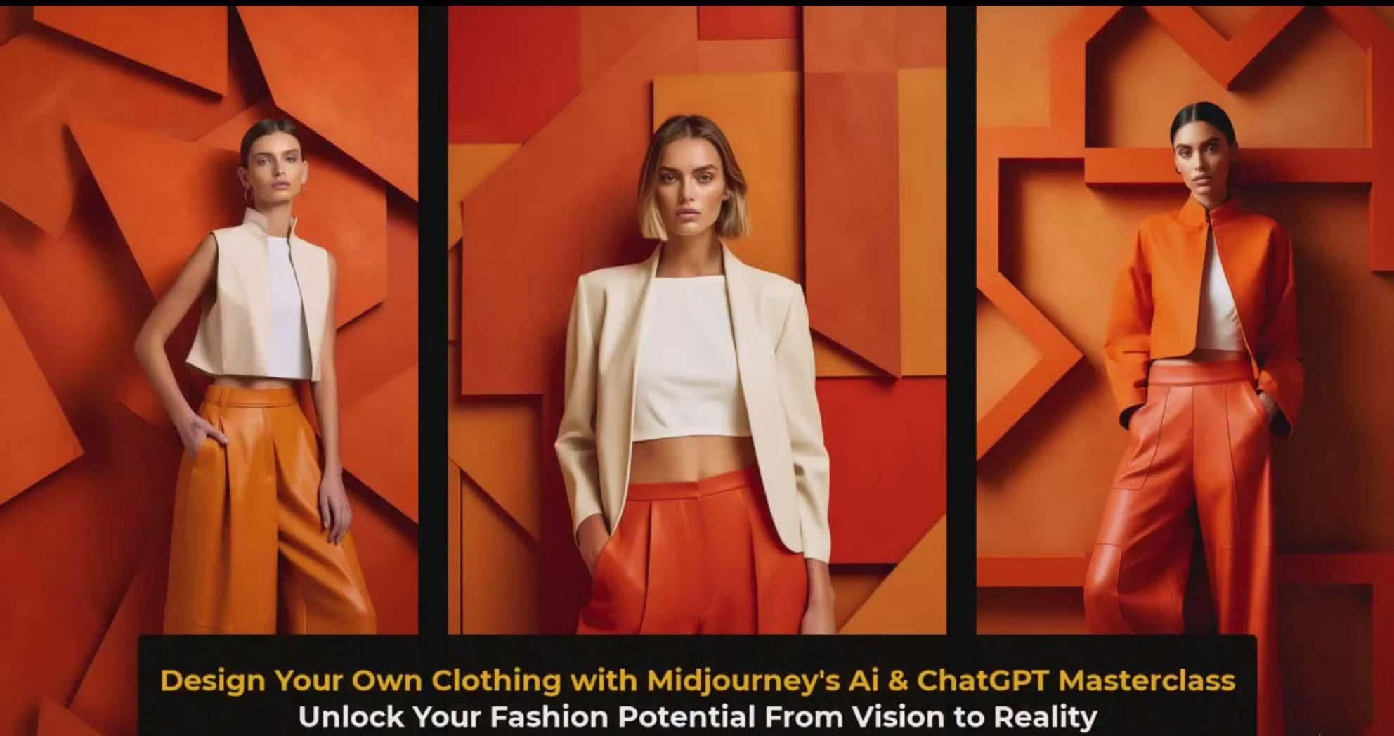 图片[3]-利用 Midjourneys Ai 人工智能设计自己的服装AI大师班-10节课-中英字幕-木白网创