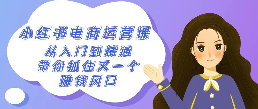 2024小红书-电商运营课，从入门到精通，带你抓住又一个赚钱风口(50节课)-木白网创