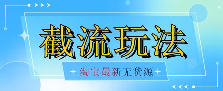 首发价值2980最新淘宝无货源不开车自然流超低成本截流玩法日入300+【揭秘】【1016更新】-木白网创