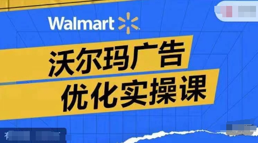沃尔玛广告优化实操课，广告报告实操讲解，广告如何提高转化和ROAS等-木白网创