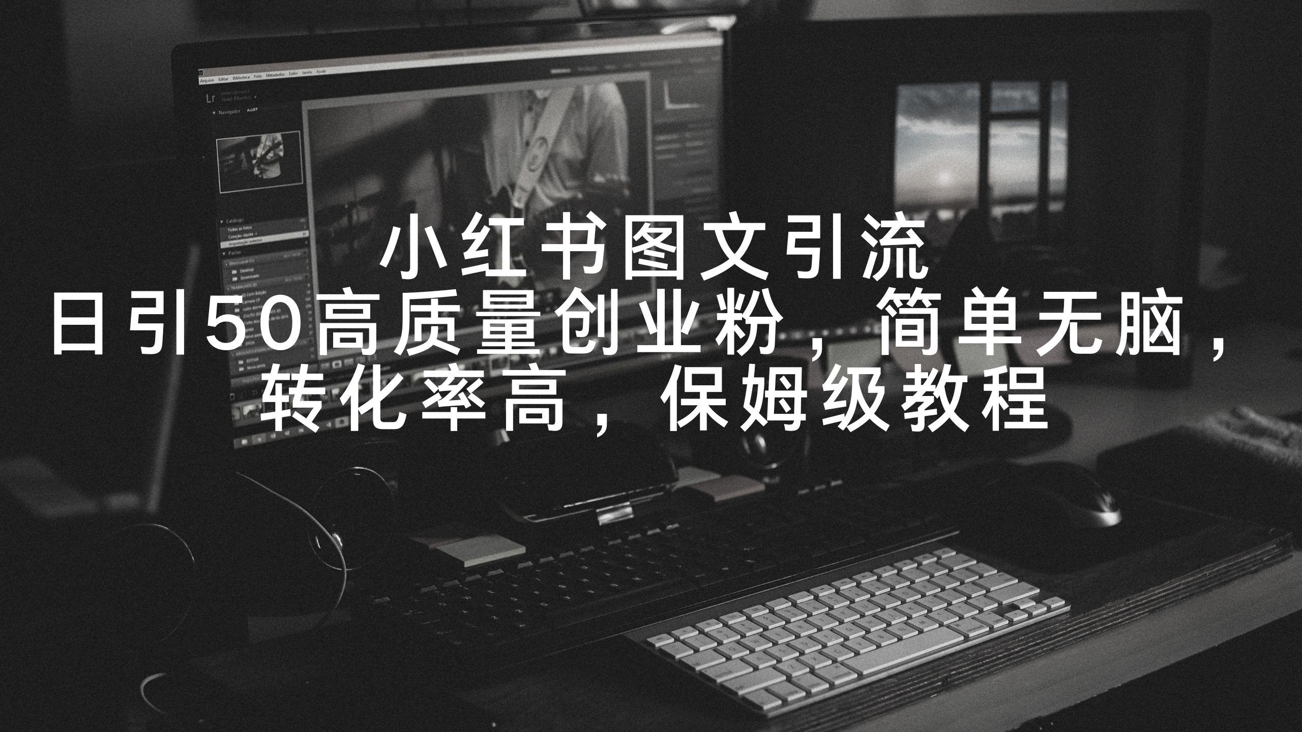 小红书图文引流，日引50高质量创业粉，简单无脑，转化率高，保姆级教程-木白网创