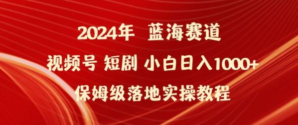 2024年视频号短剧新玩法小白日入1000+保姆级落地实操教程【揭秘】-木白网创