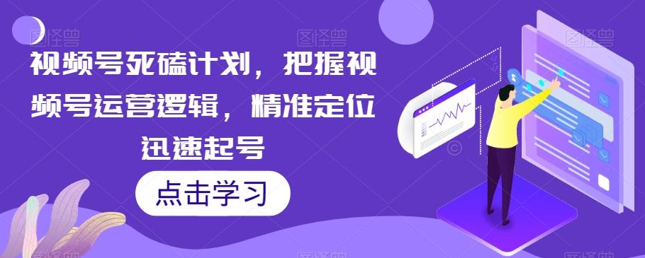 视频号死磕计划，把握视频号运营逻辑，精准定位迅速起号-木白网创
