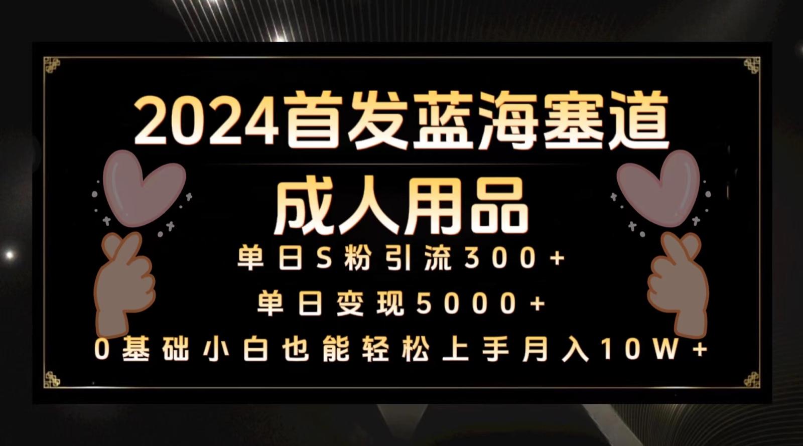 2024首发蓝海塞道成人用品，月入10W+保姆教程-木白网创