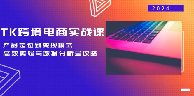 TK跨境电商实战课：产品定位到变现模式，高效剪辑与数据分析全攻略-木白网创