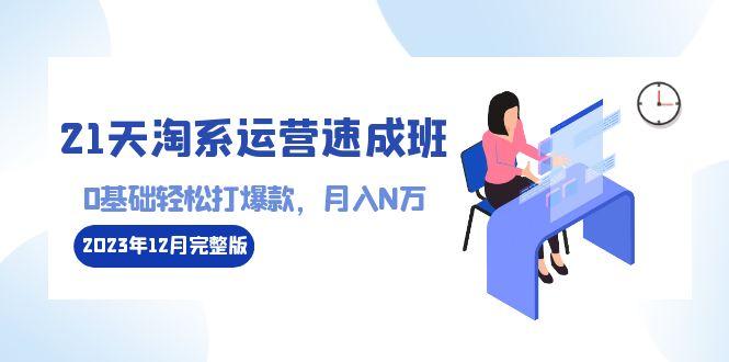 21天淘系运营-速成班2023年12月完整版：0基础轻松打爆款，月入N万-110节课-木白网创