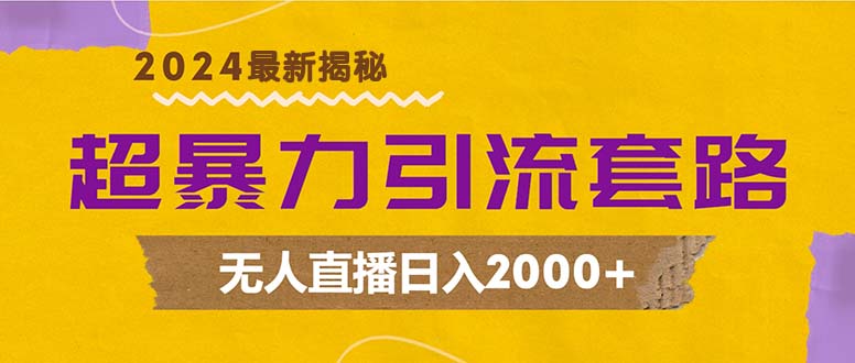 超暴力引流套路，无人直播日入2000+-木白网创