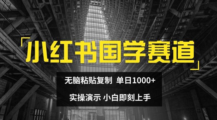 小红书国学赛道，无脑粘贴复制，单日1K，实操演示，小白即刻上手【揭秘】-木白网创