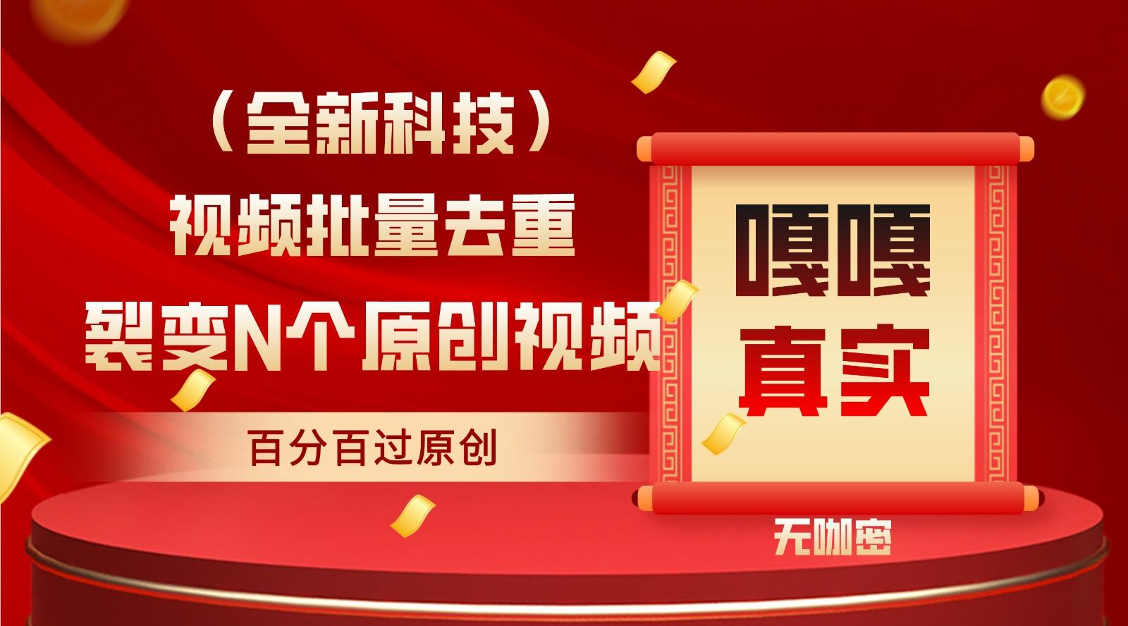 最新全自动去重技术，批量操作百分百过原创-木白网创
