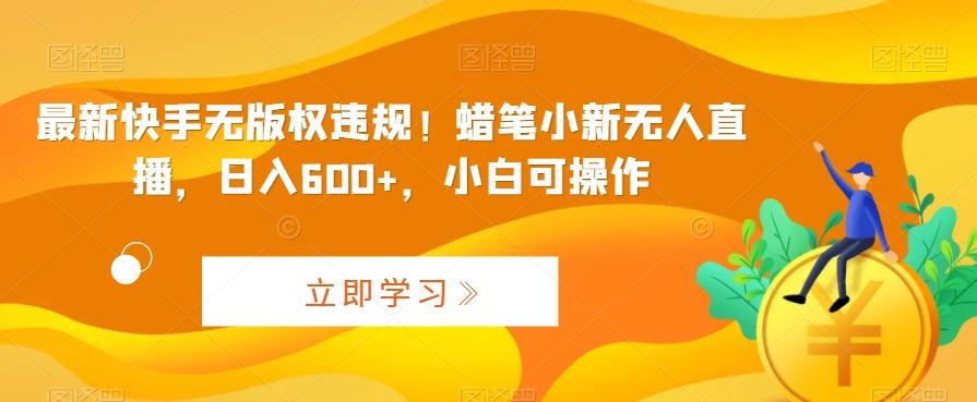 最新快手无版权违规！蜡笔小新无人直播，日入600+，小白可操作【揭秘】-木白网创