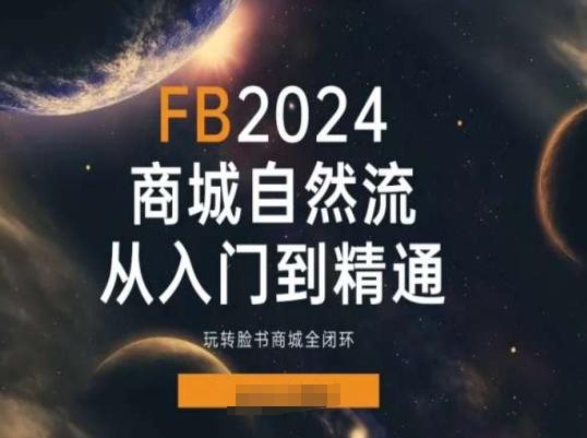 2024Faceboo商城自然流(从入门到精通)，玩转脸书商城全闭环-木白网创