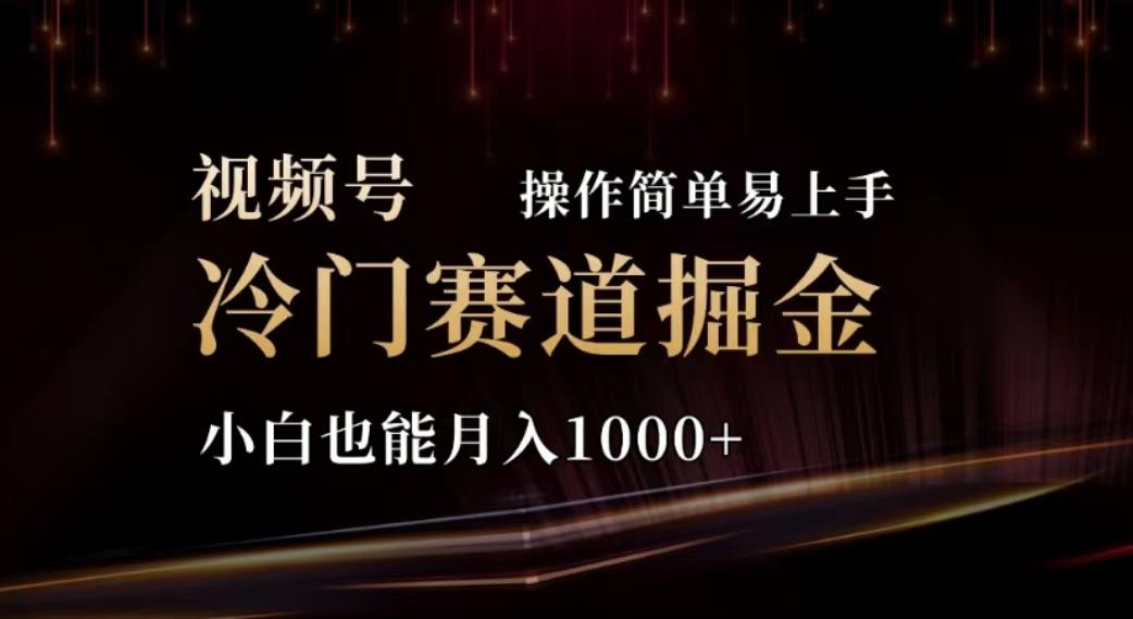 2024视频号冷门赛道掘金，操作简单轻松上手，小白也能月入1000+-木白网创