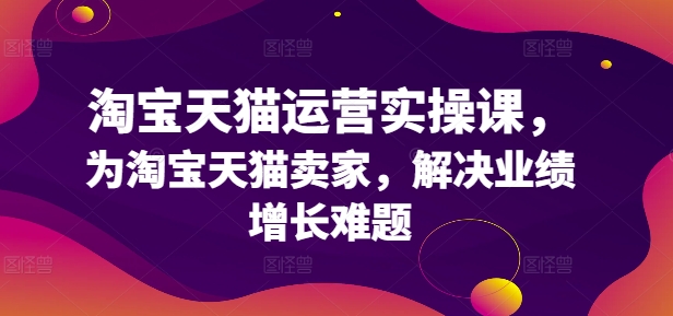 淘宝天猫运营实操课，为淘宝天猫卖家，解决业绩增长难题-木白网创
