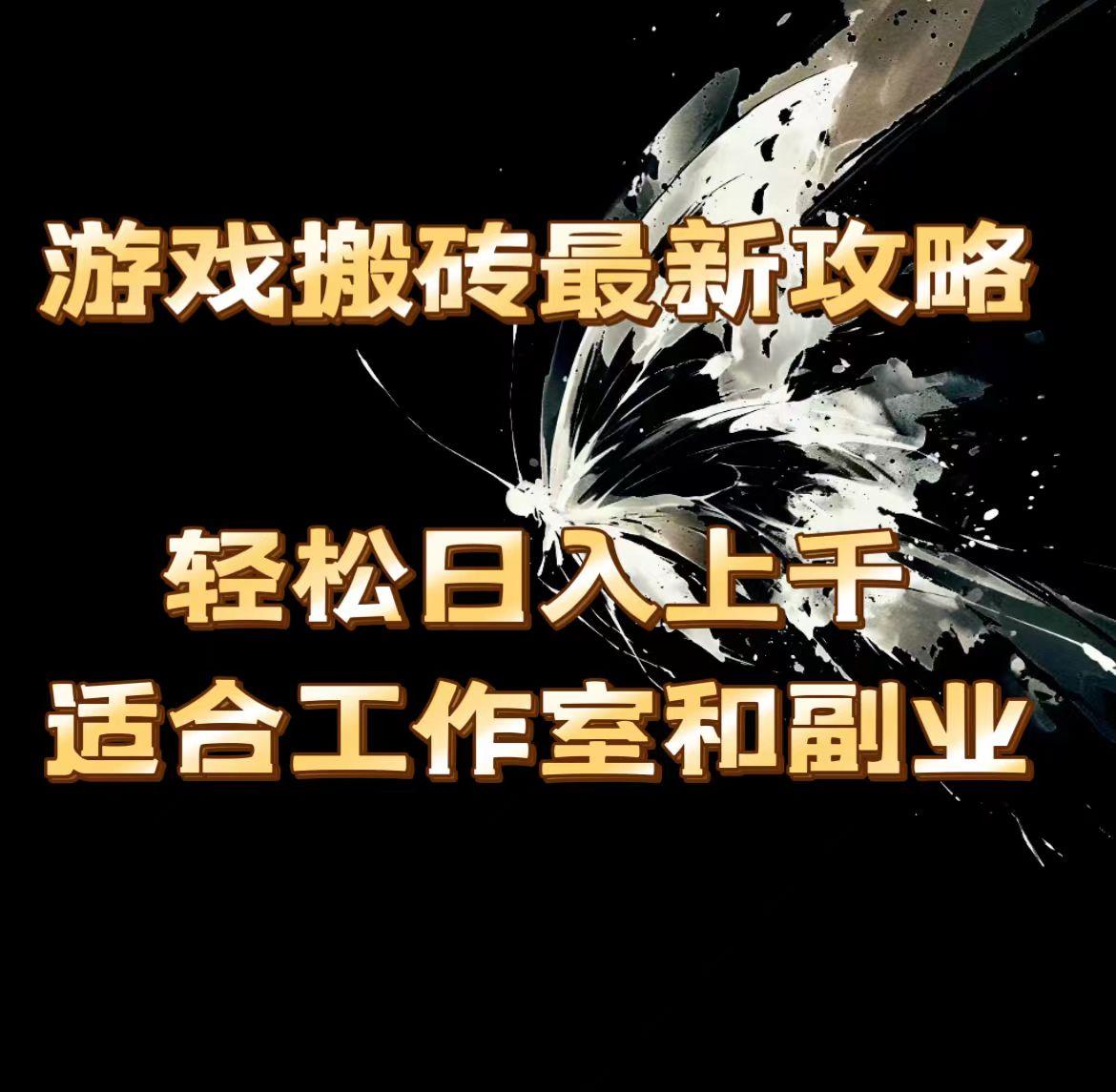游戏搬砖最新攻略，轻松日入上千，适合工作室和副业。-木白网创