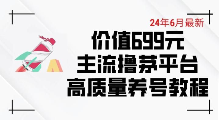 6月最新价值699的主流撸茅台平台精品养号下车攻略【揭秘】-木白网创