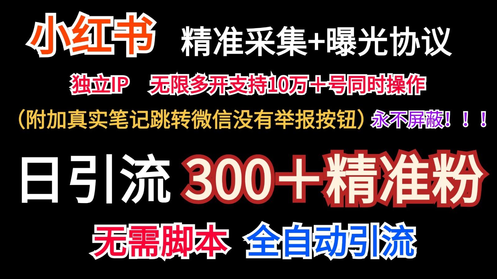 小红薯精准采集＋无限曝光＋真实笔记跳转微信，永不屏蔽(日引300＋精准粉)-木白网创