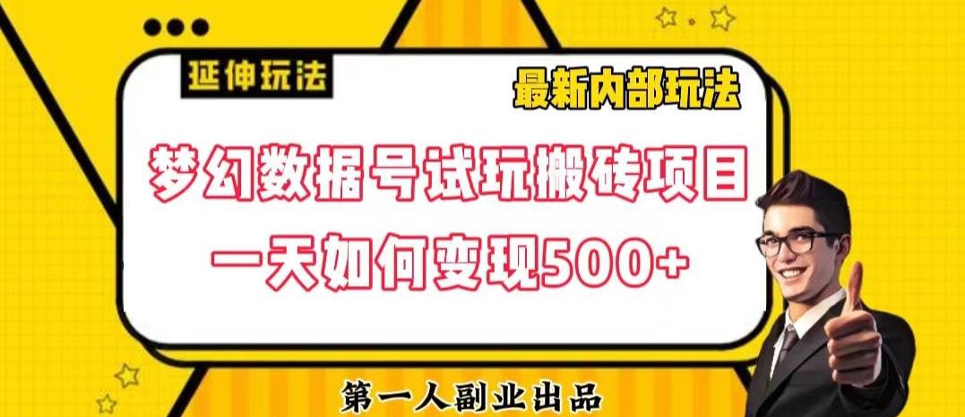 数据号回归玩法游戏试玩搬砖项目再创日入500+【揭秘】-木白网创