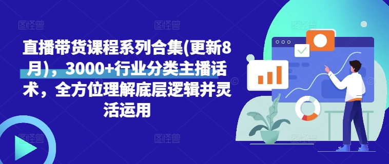 直播带货课程系列合集(更新8月)，3000+行业分类主播话术，全方位理解底层逻辑并灵活运用-木白网创