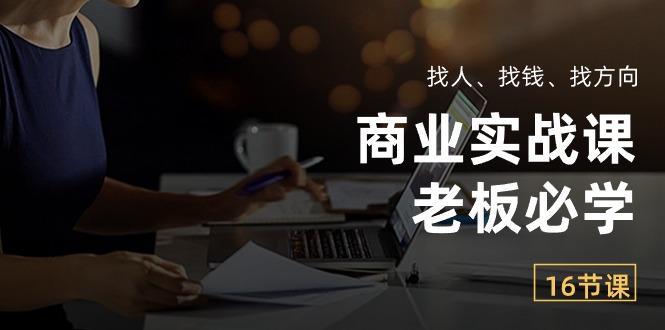 商业实战课【老板必学】：找人、找钱、找方向(16节课-木白网创