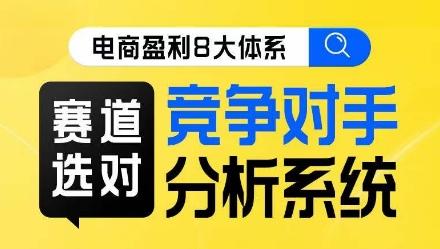 电商盈利8大体系·赛道选对，​竞争对手分析系统线上课-木白网创