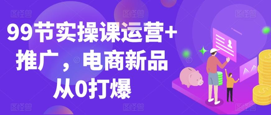 99节实操课运营+推广，电商新品从0打爆-木白网创