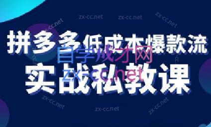 卡卡老师·拼多多低成本爆款流实战私教课-木白网创