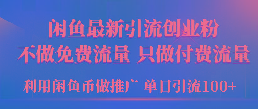 (9584期)2024年闲鱼币推广引流创业粉，不做免费流量，只做付费流量，单日引流100+-木白网创